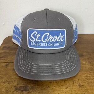 St. Croix Fishing Rods SnapBack 3 Stripe Hat Best Rods On Earth